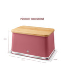 Swan Fuchsia Rose bread bin 16L (British brand)