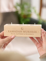 No Ordinary Gift Personalised Ramadan and Eid Wooden Tealight Holder 15x5.5x4.5cm