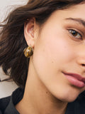 brown resin domed hoop earrings, UK version