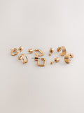 Gold tone mini hoop earrings 4 pack, UK version