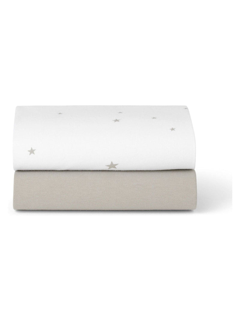 Snüz White Star crib sheets 2 pack (British brand)
