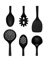 Swan 6 Piece Black Stealth Kitchen Utensil Set