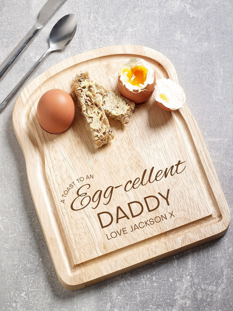 Loveabode Personalised Egg-cellent Egg Serving Board, imported from the UK