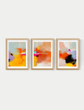 East End Prints Fire Triptych Trio Framed Art Set - British product