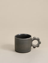 Flower Handle Stoneware Mug