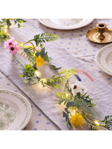 Lights4fun 1.5m Pre Lit Spring Flower Garland