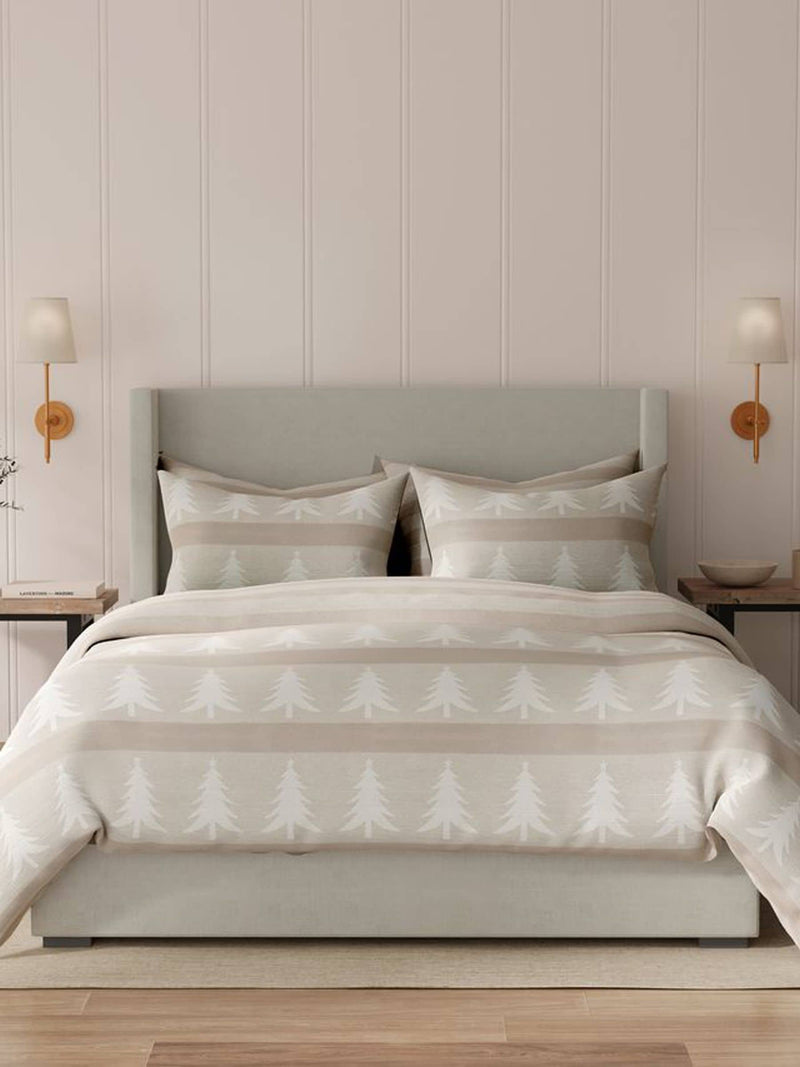 Vantona Natural Christmas Trees quilt cover set (British brand)