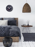 Mondaine black wall clock 25cm, imported from the UK