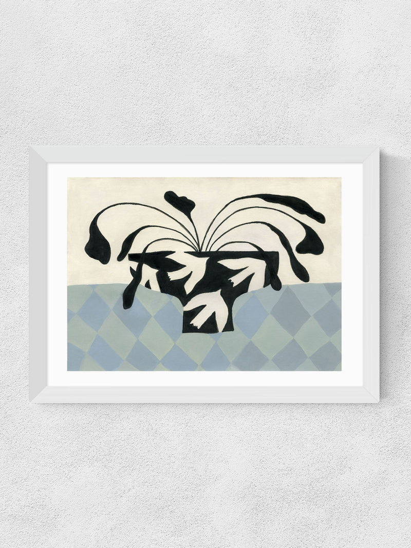 East End Prints White Dove Peace Vase Wall Art Print by Jazmine Joye