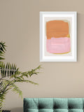 East End Prints white abstract brush strokes wall art print - British product