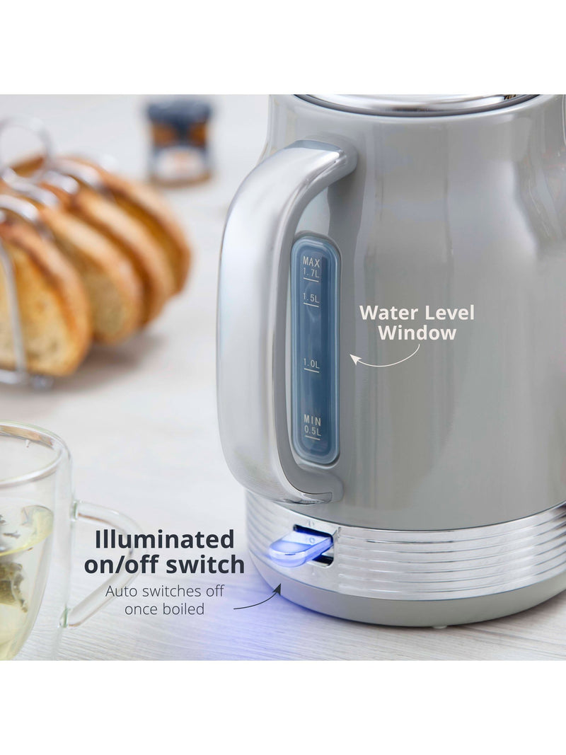 Swan Grey Retro Jug Kettle 1.7L (British brand)