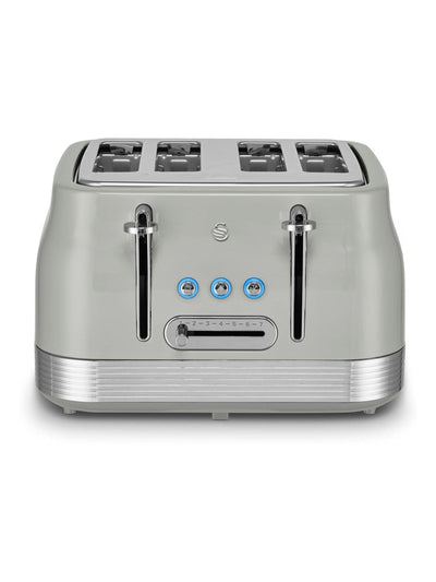 Swan Grey 1860W Retro 4 Slice Toaster