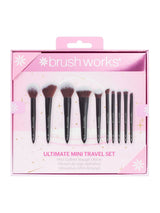Brush Works Ultimate Mini Travel Brush Set 10-Piece Makeup Brushes