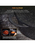 Tower Black 28cm Shallow Casserole Dish with Aluminium Lid
