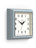 Jones Clocks blue retro square wall clock, UK version