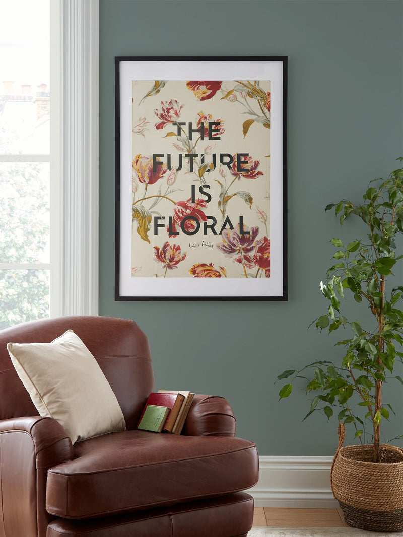 Laura Ashley Black Gosford Slogan Large Wall Art Frame, UK version