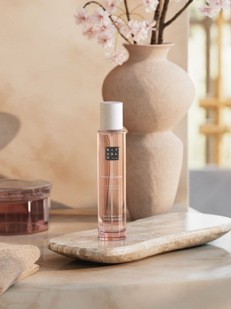 Rituals Sakura Cherry Blossom & Rice Milk Hair & Body Mist 50ml, imported from the UK