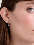 Ted Baker silver tone clear crystal mini heart huggie earrings (British brand)