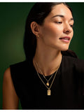 Accessorize gold tone stainless steel molten nugget pendant necklace - British product