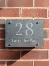 PMC Personalised Large Number Slate House Sign 22x20cm