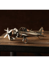 Harvey Makin Bronze Plane Ornament Vintage Aviation Decor 21x20x6cm