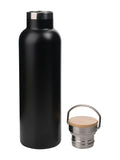 Widdop Black Harvey Makin Steel Sports Bottle - 750ml Black