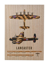 Widdop RAF Wood Effect Lancaster Bomber Wall Plaque A3