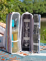 Country Living Multi 2 Person Wine Bag Set with Glasses and Opener - 54.5x8.5x27cm
