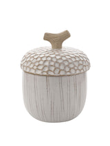 Country Living White Small Acorn Ceramic Storage Jar