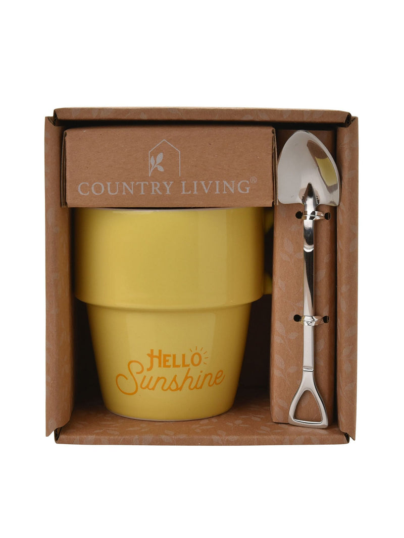 Country Living Yellow Hello Sunshine Gardeners Mug - British product