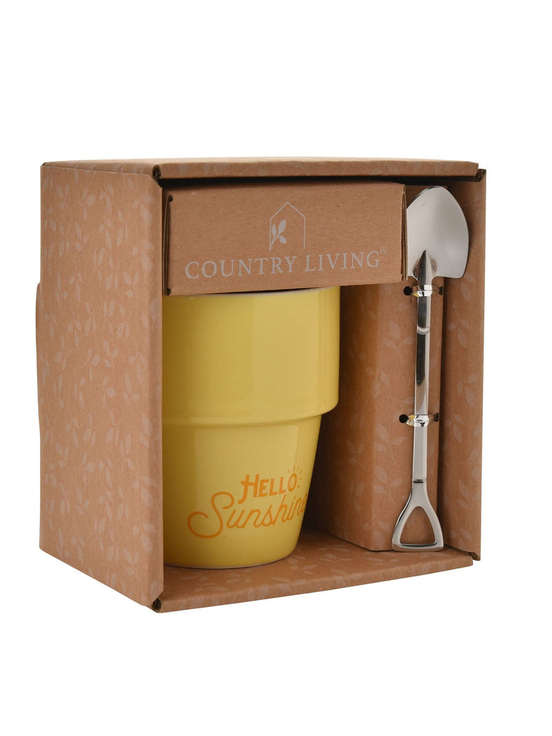 Country Living Yellow Hello Sunshine Gardeners Mug - British product