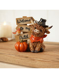 Country Living Brown Highland cow ornament 12cm - British product