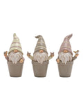 Country Living Set of 3 Grey Mini Potted Gonks