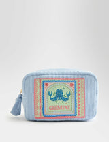 Toiletry Bag Gemini Star Sign Embroidered Design