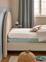 Blue Terrazzo Fitted Sheets Baby Bed 2 Pack