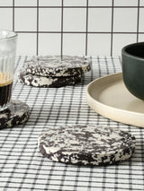 Curateology Set of 8 Black Rock Coasters