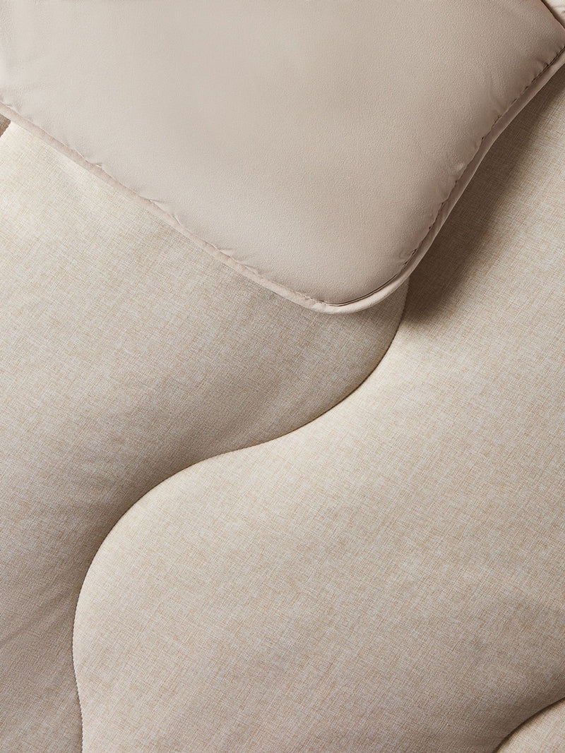 Night Lark Natural Oat 4.5 Tog coverless duvet set, imported from the UK