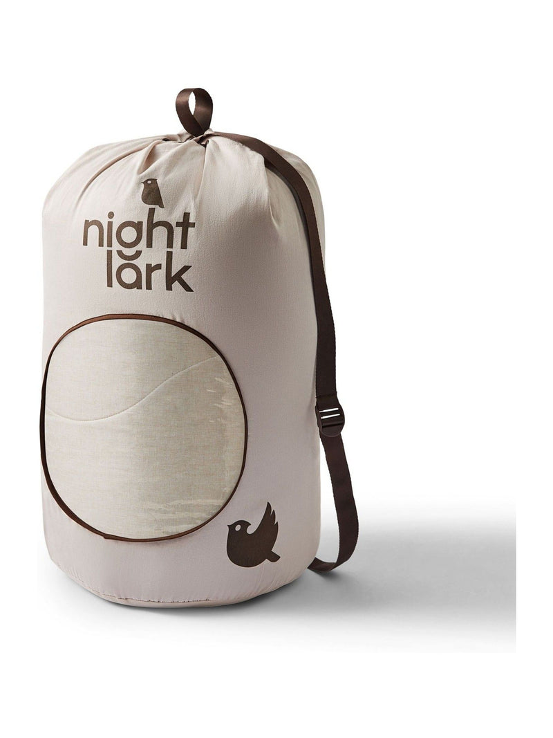 Night Lark Natural Oat 4.5 Tog coverless duvet set, imported from the UK