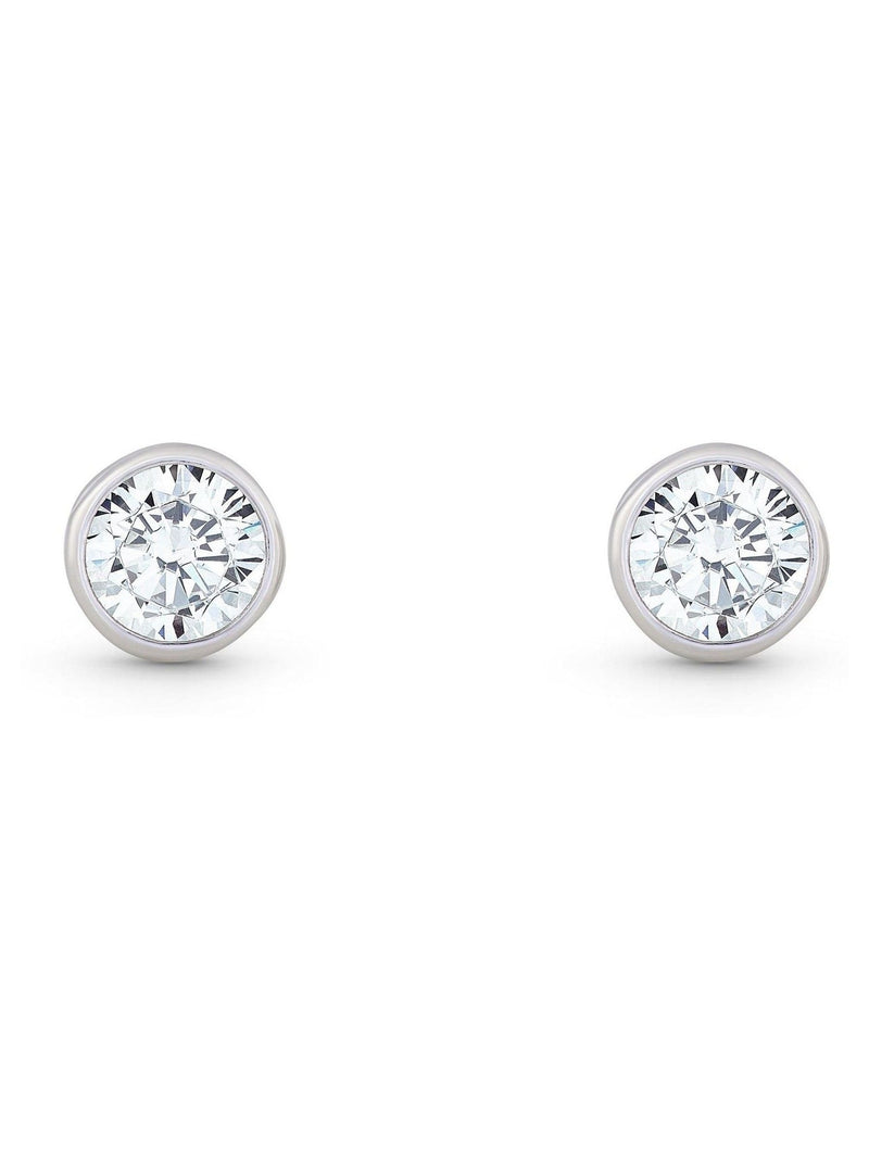 Beaverbrooks Sterling Silver Silver Cubic Zirconia Stud Earrings
