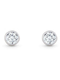 Beaverbrooks Sterling Silver Silver Cubic Zirconia Stud Earrings