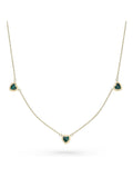 Beaverbrooks 9ct Yellow Gold Malachite Heart Necklace