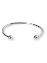 DCK Men's Silver Tone Stainless Steel Ball Cuff Bracelet