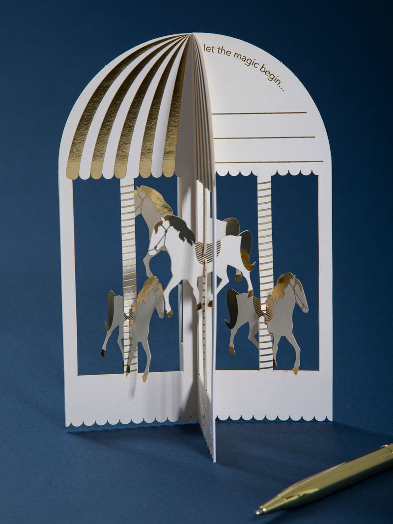 Hallmark 3D Carousel greeting card - Paper Fables, UK version