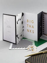 Hallmark Memento Luxe Black White Gold Premium Thank You Card