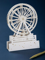 Hallmark White Gold Premium 3D Ferris Wheel Greeting Card - Paper Fables Collection