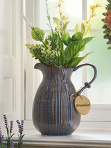 Dibor Aegean Fluted Pitcher Jug Vase 24cm