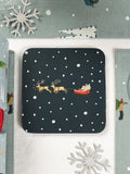 Sophie Allport Midnight Blue Home for Christmas Coasters Set of 4