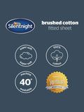 Silentnight white brushed cotton fitted sheet (British brand)