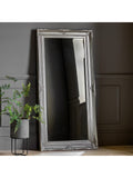 Gallery Home Silver Hampton Leaner Antique Mirror 170cm x 84cm, UK version