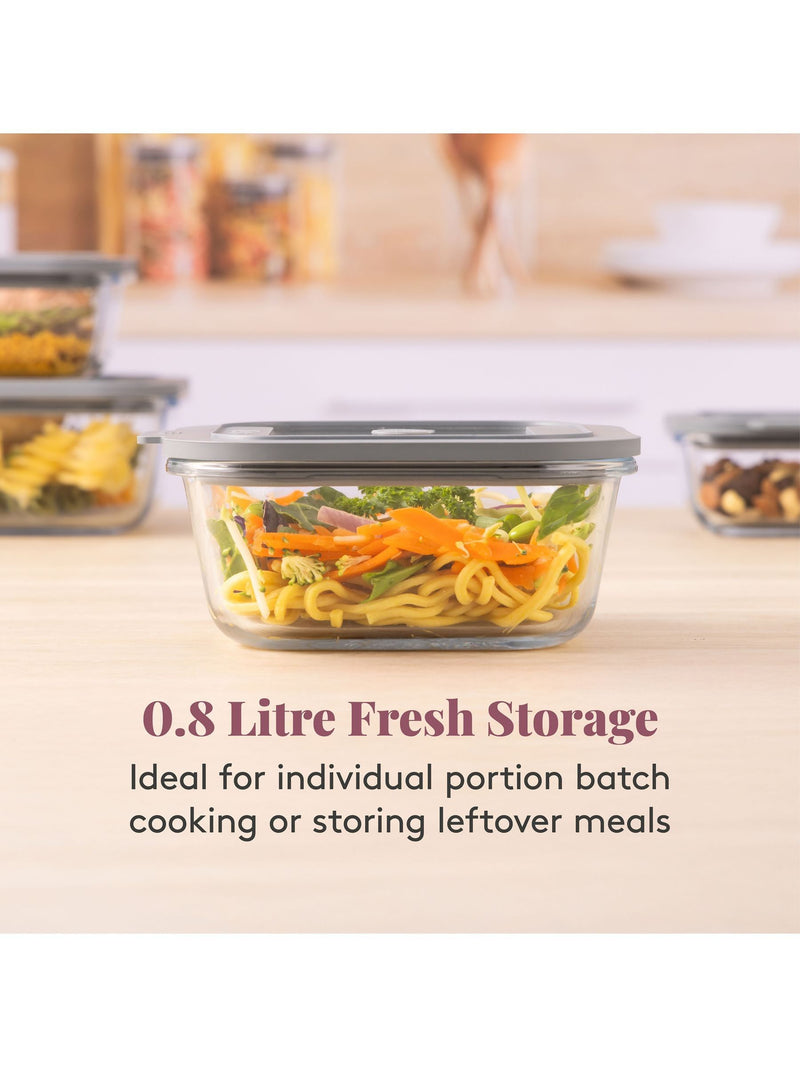 Kilner Set of 4 Clear Fresh Storage 0.8L